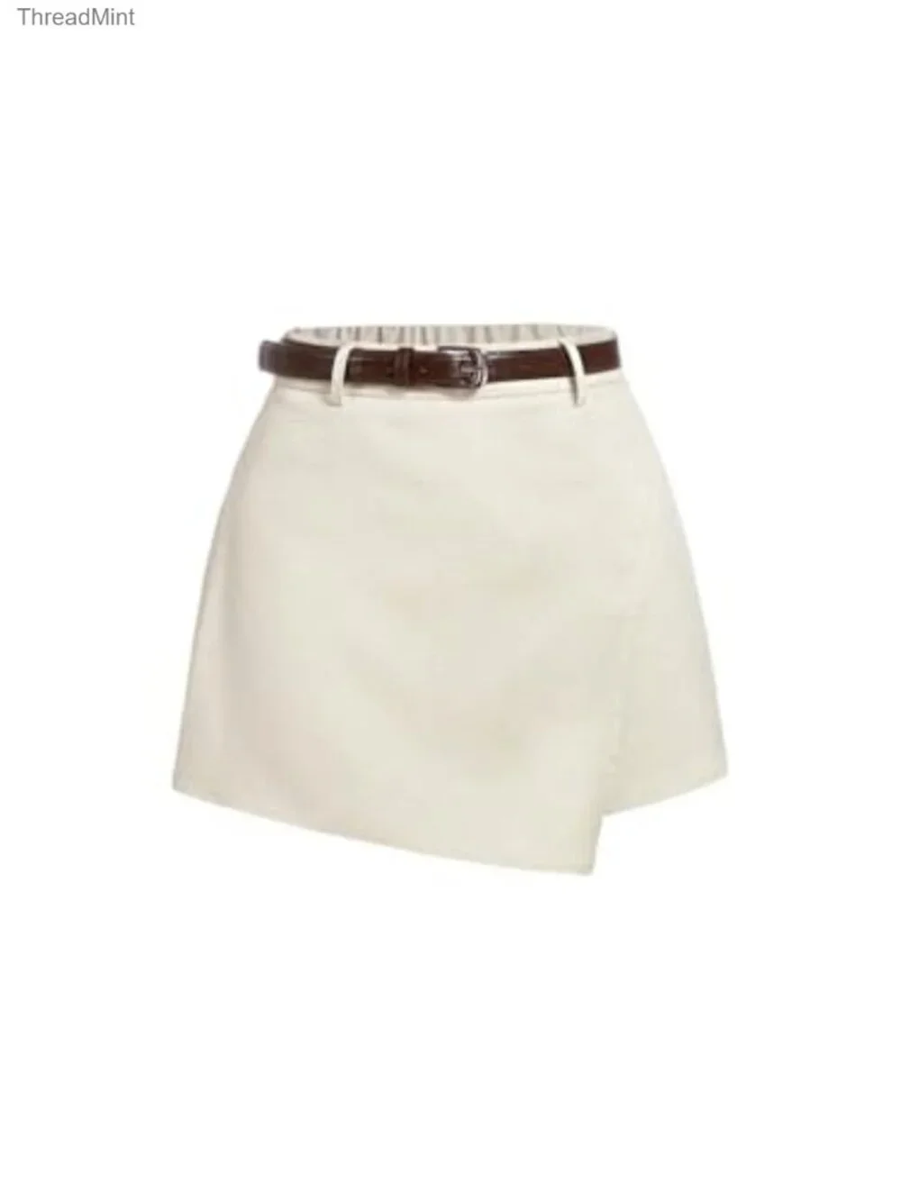 Women's Wrap Skort Belted High Rise Business Casual Mini Shorts